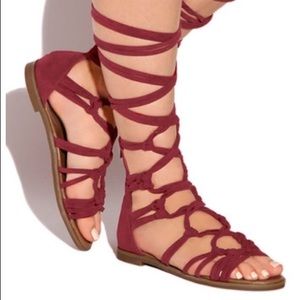 Lace up gladiator sandals
