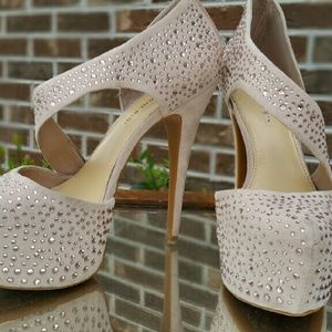Blingy platform heels