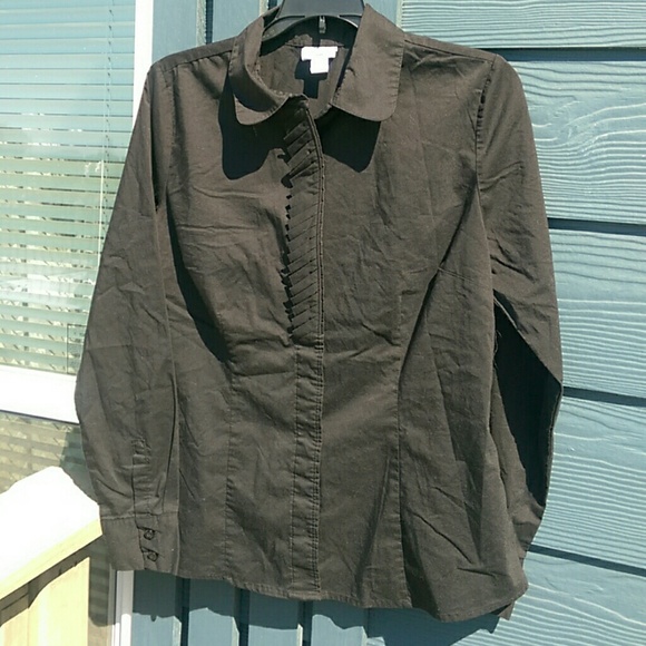 Long sleeve Black dressy top