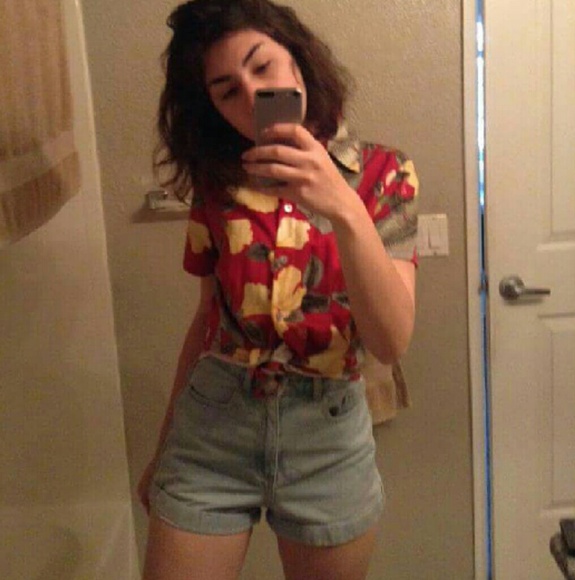 Red Hawaiian shirt
