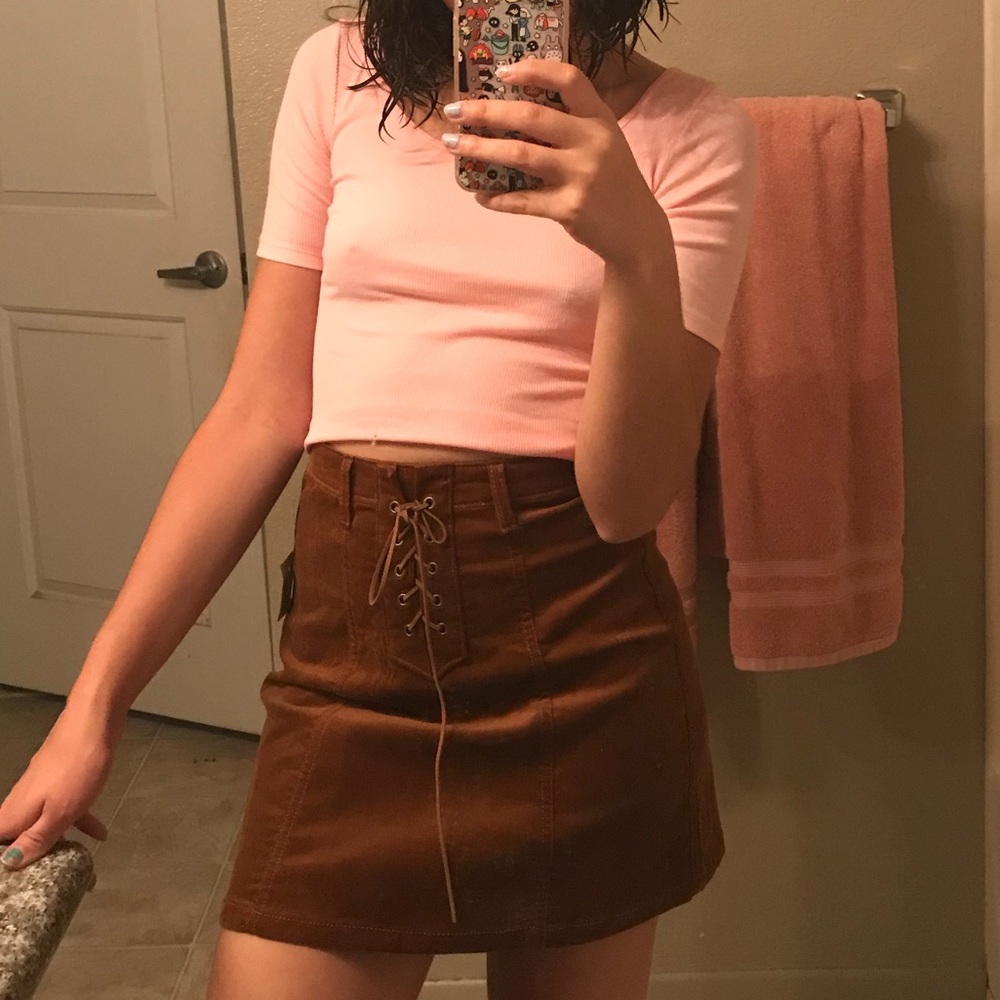 Baby pink crop top
