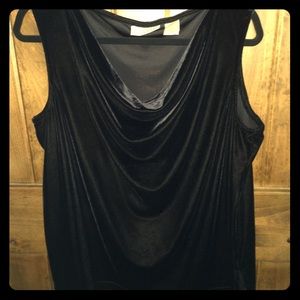 Elizabeth by Liz Claiborne black velvet cowl