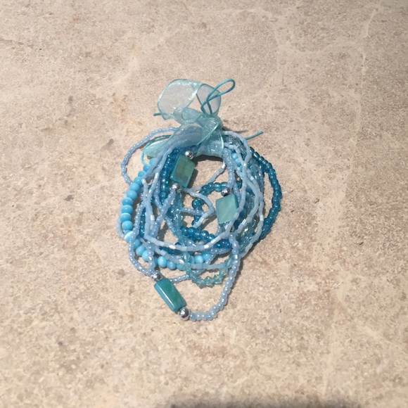 12 small Blue Bracelets