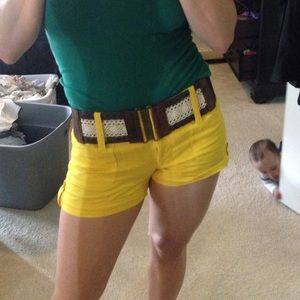 Yellow shorts!