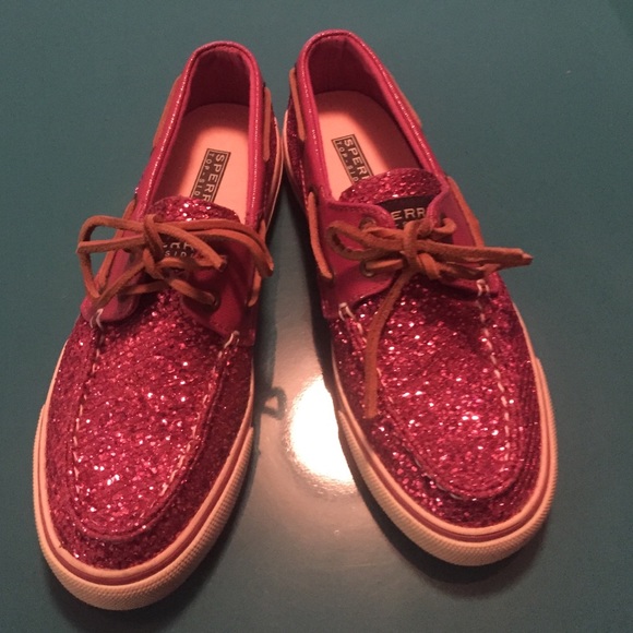 Pink glitter Sperrys