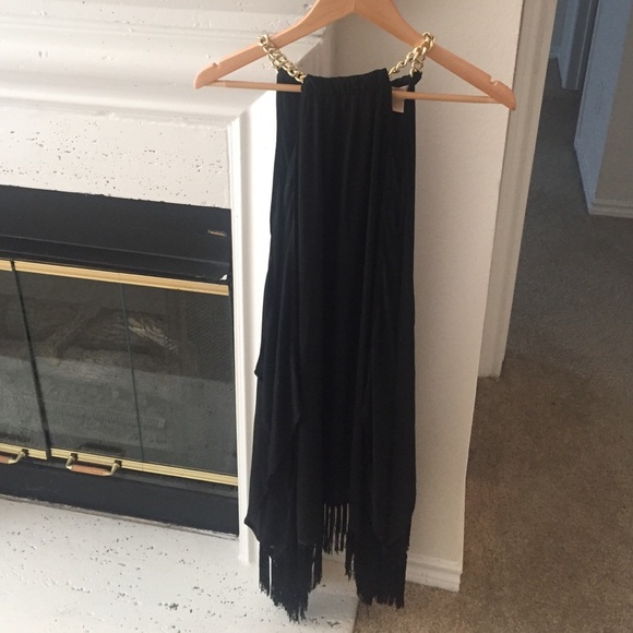 Michael Kors black fringe dress!