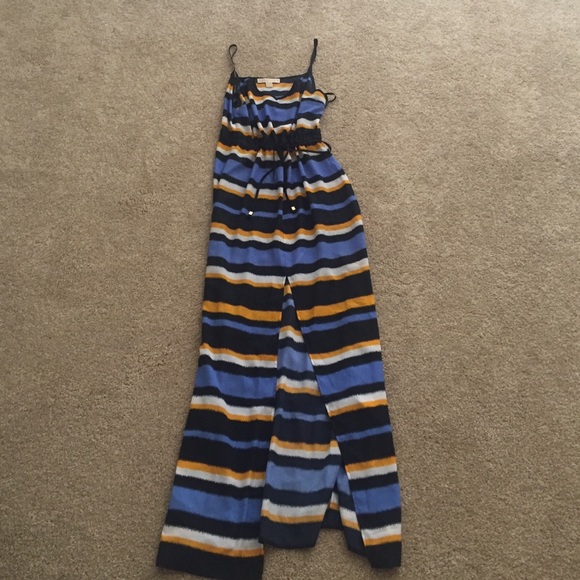 Michael Kors navy and yellow maxi dress!
