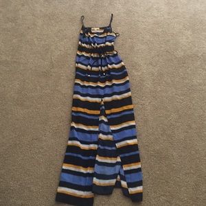Michael Kors navy and yellow maxi dress!