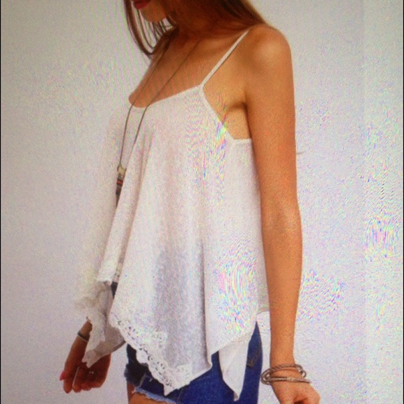 🌻 White Asymmetrical Cami Top- New🌻 - Picture 3 of 4