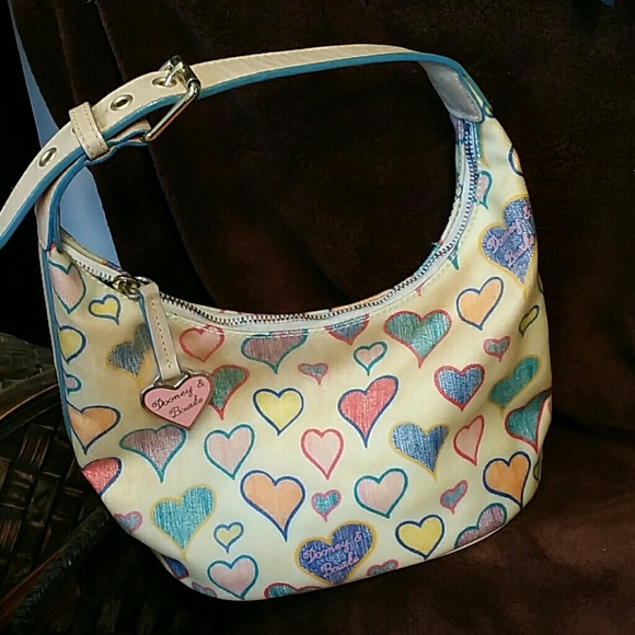 Dooney & Bourke yellow hearts purse.