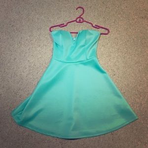 Teal skater dress