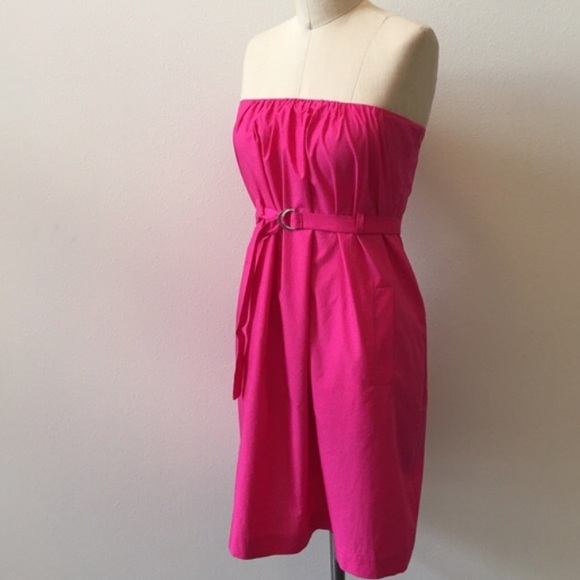 Hot Pink Poplin Dress