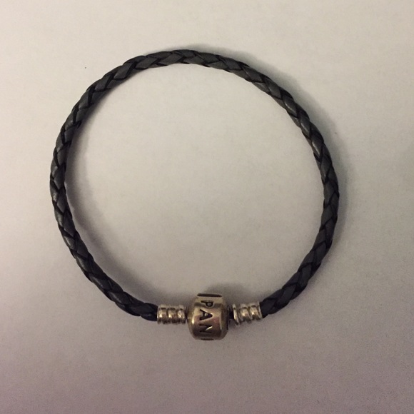 Gray Leather Pandora Bracelet