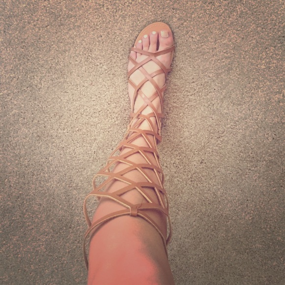 Camel brown gladiator sandals!