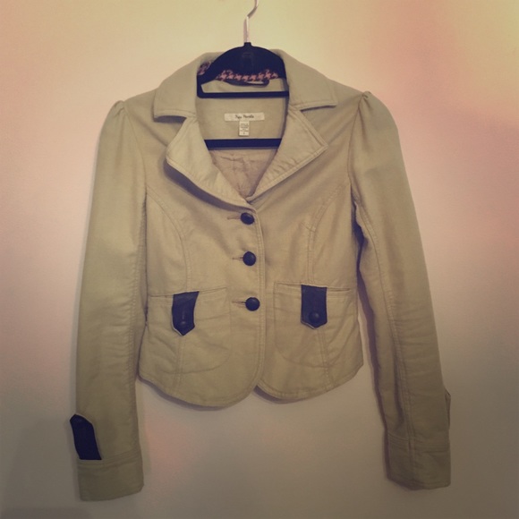 Free people tan corduroy jacket size 2 - Picture 1 of 3
