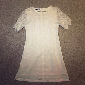 Cream colored lace dress