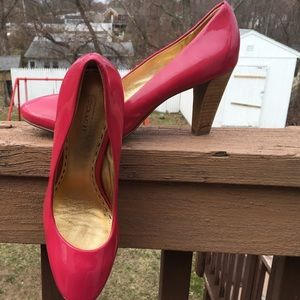Hot Pink Coach Patent Heels
