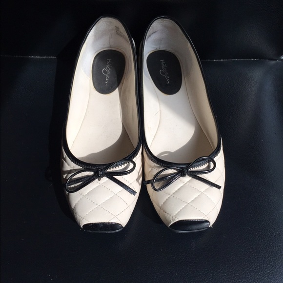 Halogen White/Cream Quilted Ballet Flats with Bow