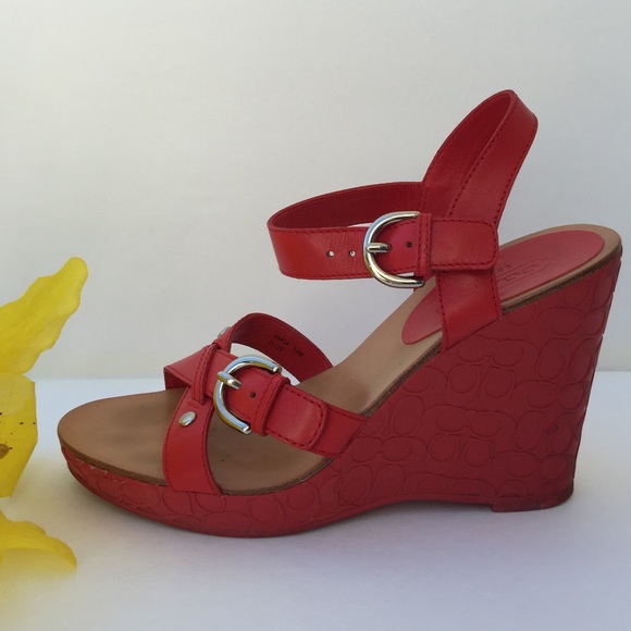 Red Coach Sandals - Picture 1 of 3
