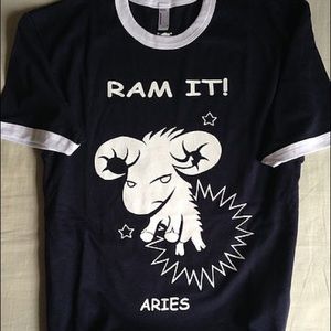 American apparel zodiac sign Aries tee