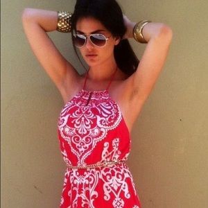 ♦️NWOT red paisley printed maxi dress♦️