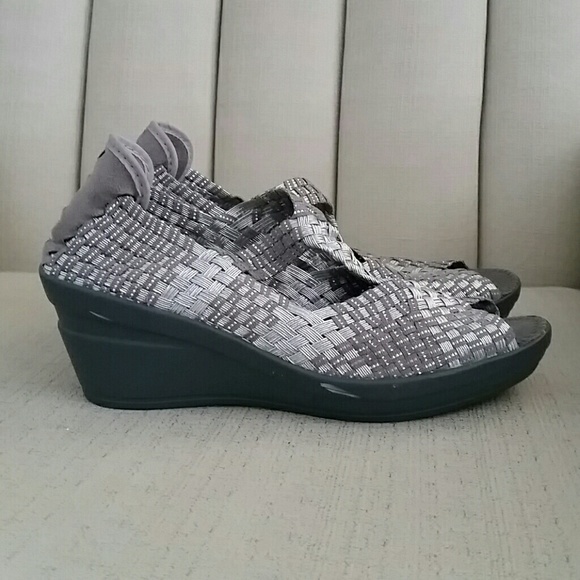 Bernie Mev silver wedges