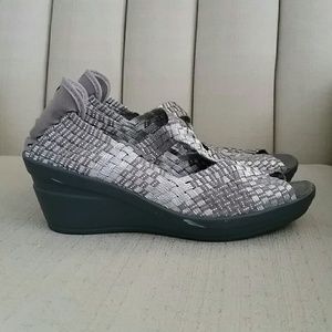 Bernie Mev silver wedges