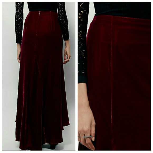 Free People FPX Curtain Call Velvet Maxi Skirt - Picture 3 of 3