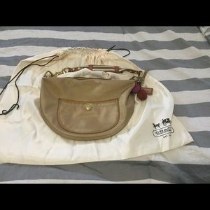 Coach Small Gold Satin Hobo