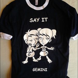 Gemini sign American apparel tee