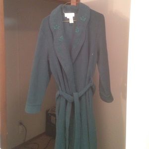 Thick green bath robe