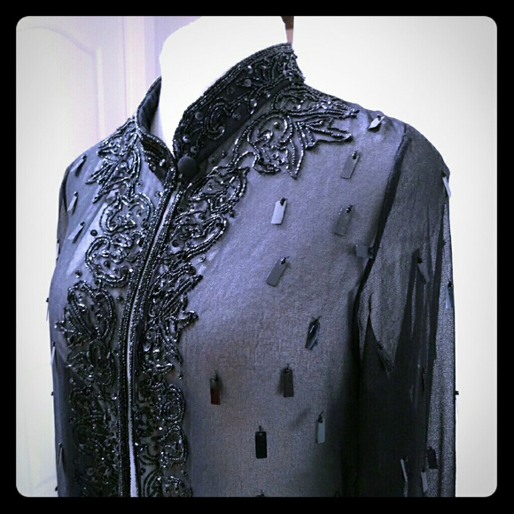 beaded duster jacket