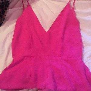 Low cut pink top