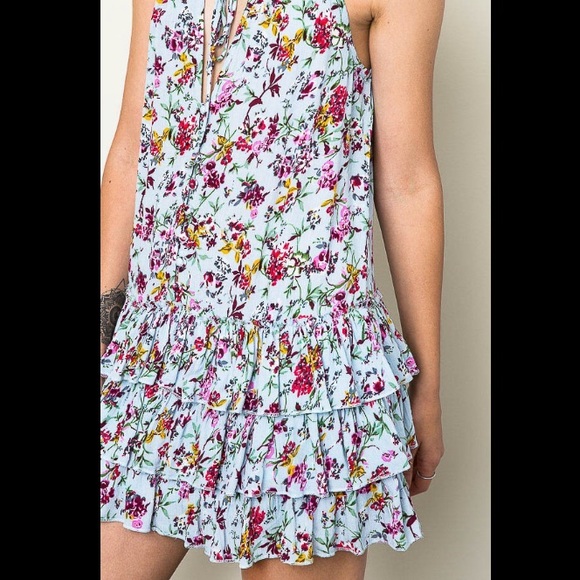 ❣️CLEARANCE❣️🏆HOST PICK🏆Aqua-Blue Floral Tunic - Picture 2 of 3