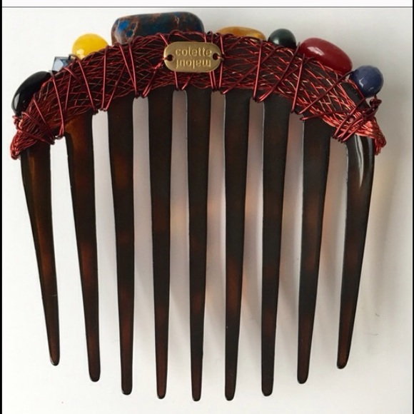 NWT Colette Malouf Semiprecious Tort Comb - Picture 2 of 2