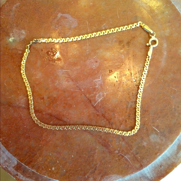Pretty 14 Karat GOLD "S" chain bracelet