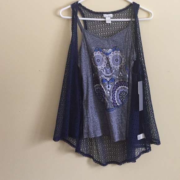 New with tags.Owl designed tanktop.
