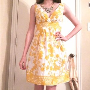 Yellow And White Sun Dress