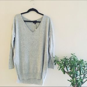 Gray sweater dress