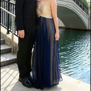 La Femme Floor length formal gown