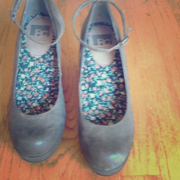 Very cute & comfortable ankle strap wedges by BC.