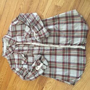 % 100 Cotton Plaid Shirt