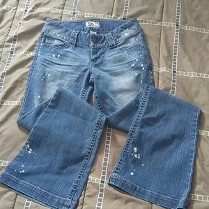 SO jeans distressed paint (like new)