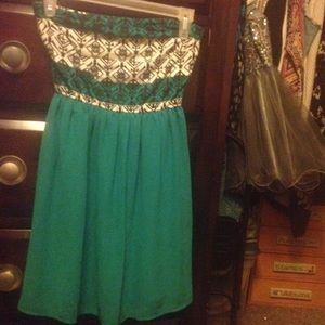 Short Green Tribal dress