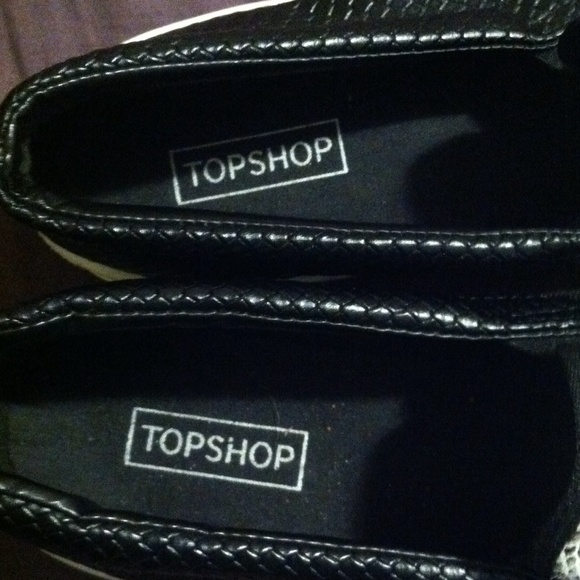 Topshop snakeskin textured primsoles size 40 - Picture 2 of 3