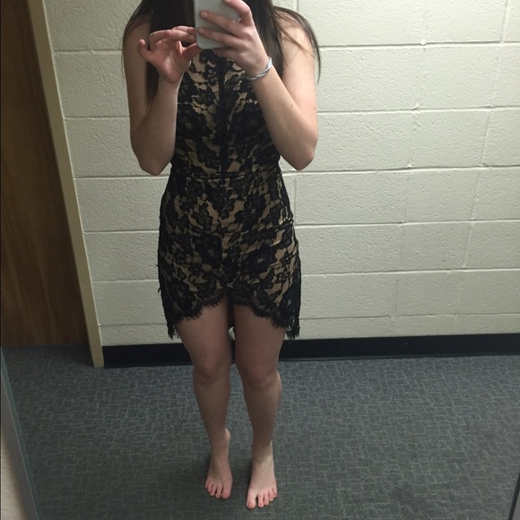 Black lace dress