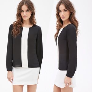 Beautiful Black & White Blouse