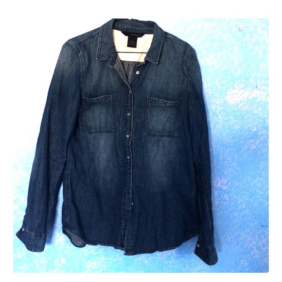 Calvin Klein Tops - Calvin Klein Jean button down Shirt