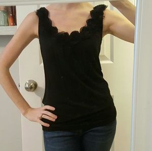 Black sleeveless top
