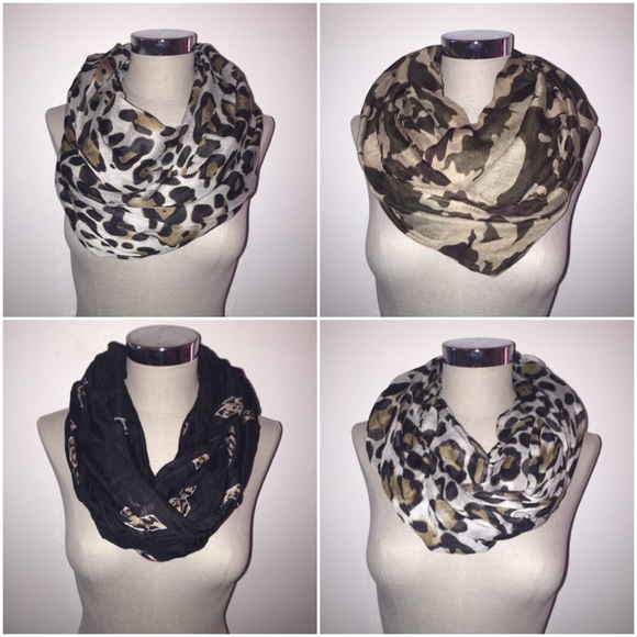 Set of four cheetah scarves - Picture 1 of 1